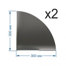 Зеркальная плитка 30x30 см (2шт.) с част. фацетом 5 мм (четверть круга)